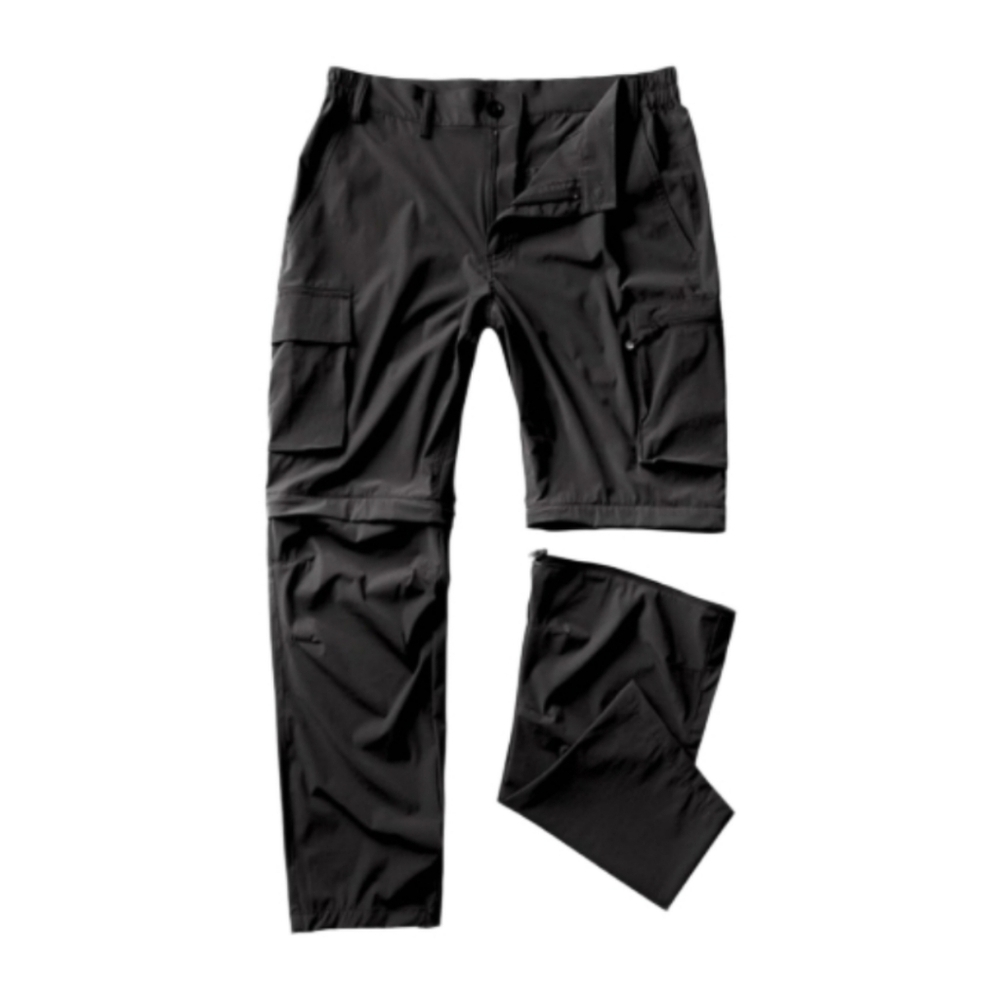 Gash Hao Pants Outdoor Lightweight Convertible to Shorts Fishing Hiking Black